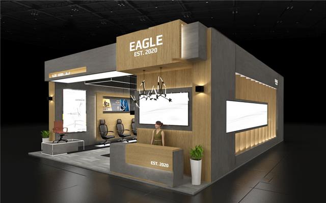 上海办公用品展台设计效果图片