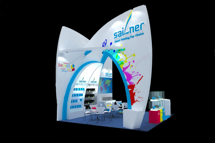 深圳展台设计-sailner-打印耗材展展台设计